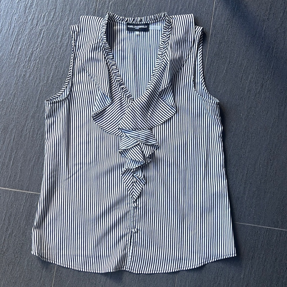 Karl Lagerfeld striped sleeveless top
